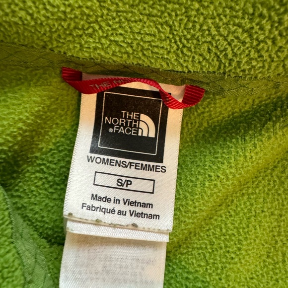 The North Face Green Fleece Quarterzip Jacket women’s Small - Picture 2 of 3
